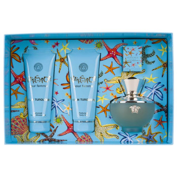 Versace Dylan Turquoise Set: EdT 100ml +BG 100ml + BSG 100ml + ET 5ml - 2