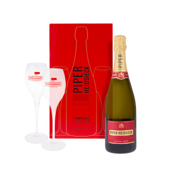 Piper-Heidsieck Champagne AOC brut white 0,75 l 12% obj. + 2 skleničky