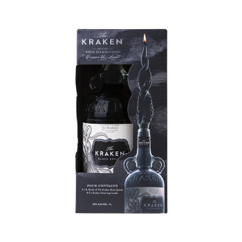 Kraken Black Spiced 1l 40% GB + svíčka