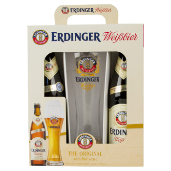 Erdinger dárková krabička 2x0,5L 5,3% + 1 sklenice - 1