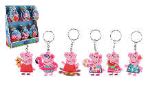 3Klíčenka/Přívěsek 3D Prasátko Peppa/Peppa pig guma 10 cm na kartě - 1