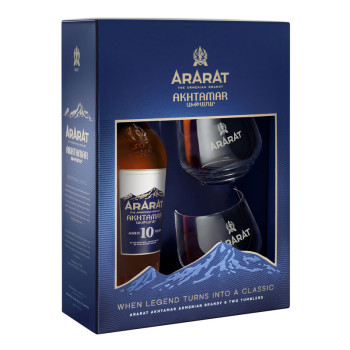 Ararat 10Y 0,7 l 40 % + 2 skleničky