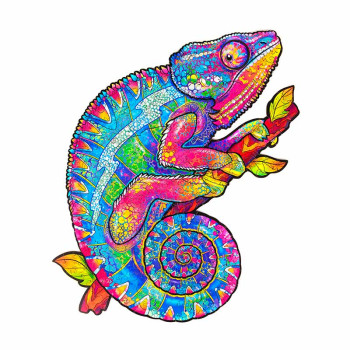 Unidragon Iridescent Chameleon M dřevěné puzzle