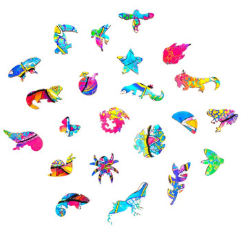 Unidragon Iridescent Chameleon M dřevěné puzzle - 3