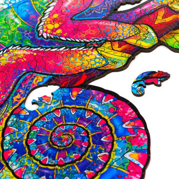 Unidragon Iridescent Chameleon M dřevěné puzzle - 8