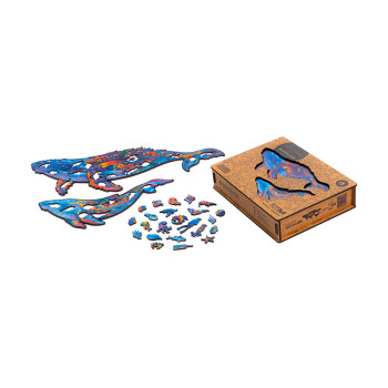 Unidragon Milky Whales M dřevěné puzzle - 4