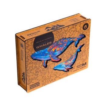 Unidragon Milky Whales M dřevěné puzzle - 5