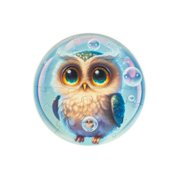 Unidragon Owl Bubblezz dřevěné puzzle