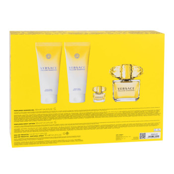 Versace Yellow Set: EdT 90 ml + Body Lotion 100 ml + Shower Gel 100 ml + EdT 5 ml - 2