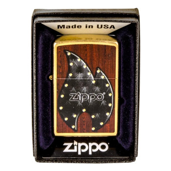 ZIPPO Gold Dust color "Leather Flame" 60000424 - 2