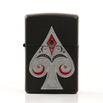 ZIPPO schwarz color Emblem "Spade" 60003608 - 1