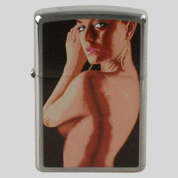 Zippo chrom gebürstet color German Pin Ups/Shower 2001514 - 1