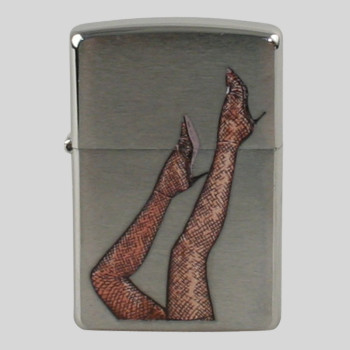 Zippo chrom gebürstet color Legs Fishnet Stocking 2001565 - 1