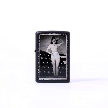 Zippo Flag Woman Saluting - 1