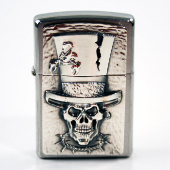 Zapalovač Zippo Skull Top Hat Emblem 2001666 - 1