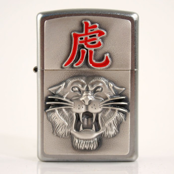 Zippo satin finish Plakette Year of the Tiger 2001676