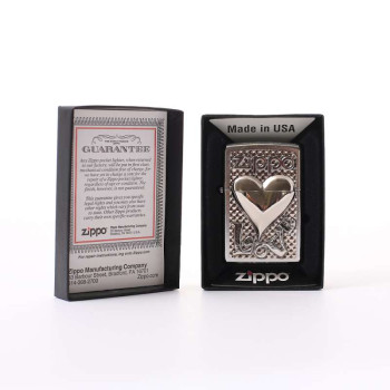 ZIPPO street chrom Plakette "Love Heart" 2003250 - 1