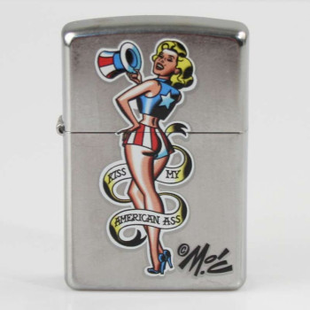 Zippo street chrom color Kiss my....  2002270