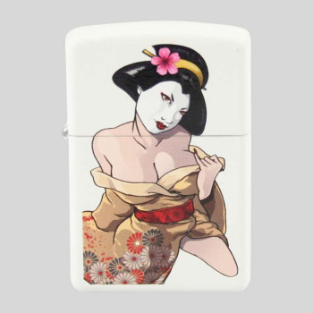 Zippo weiß colour Geisha 2002371