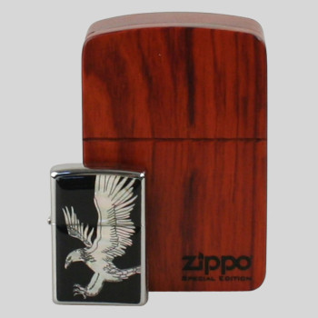 Zippo chrom poliert Perlmutt/Adler - 1