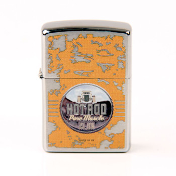 Zippo chrom gebürstet color "Hot rod - Pure muscle" 60002495