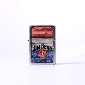 Zippo street chrom color Jim Beam red/white/blue 2003517