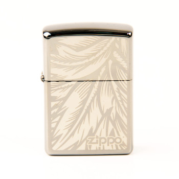 ZIPPO Black Ice gelasert "Feather" 60004559